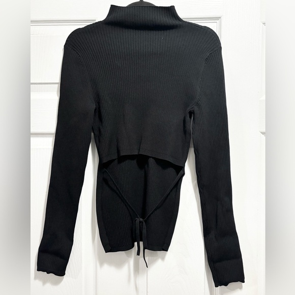 Babaton Black Ribbed Knit Top - Picture 7 of 11